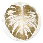 Monstera Leaf Gold Round