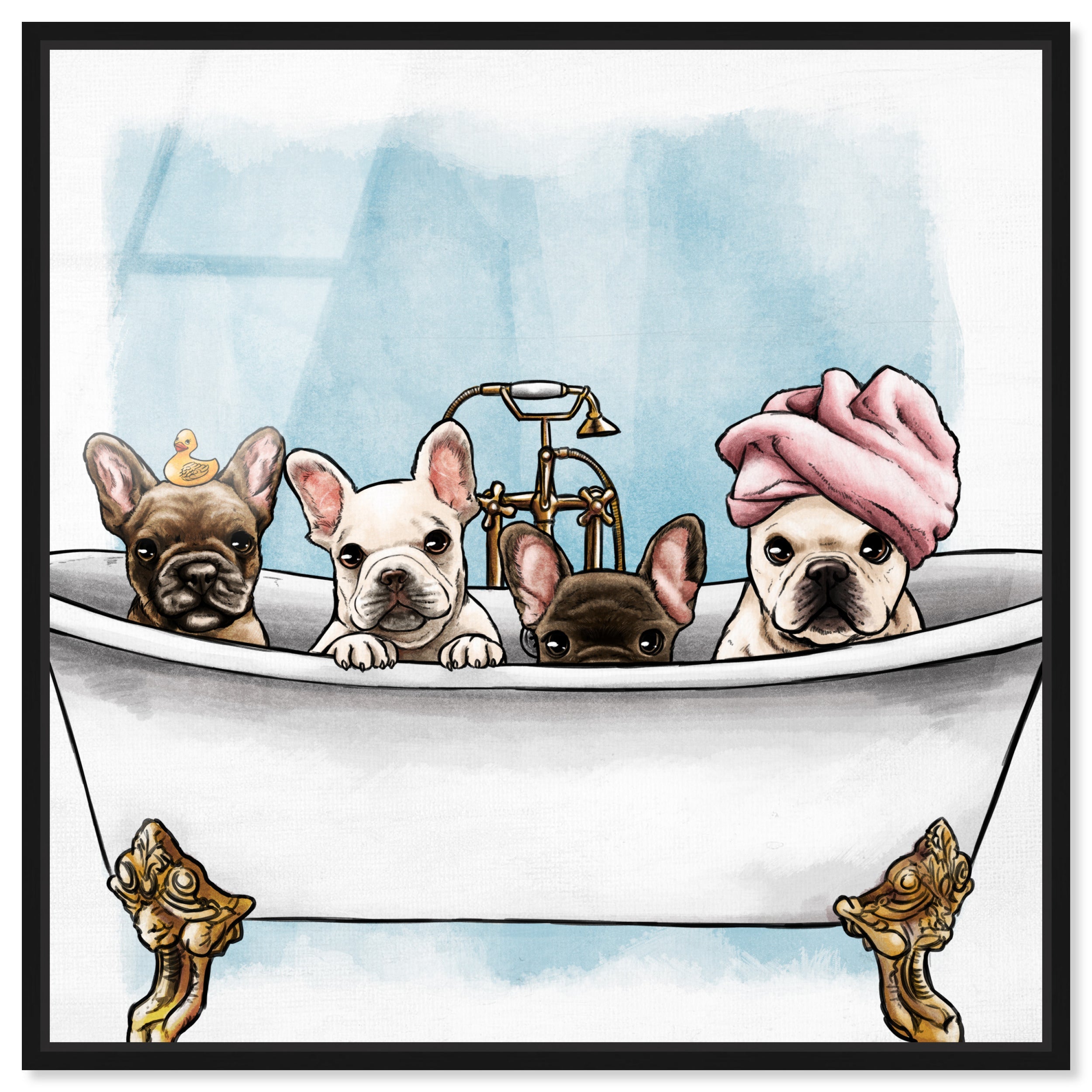Frenchies In The Tub