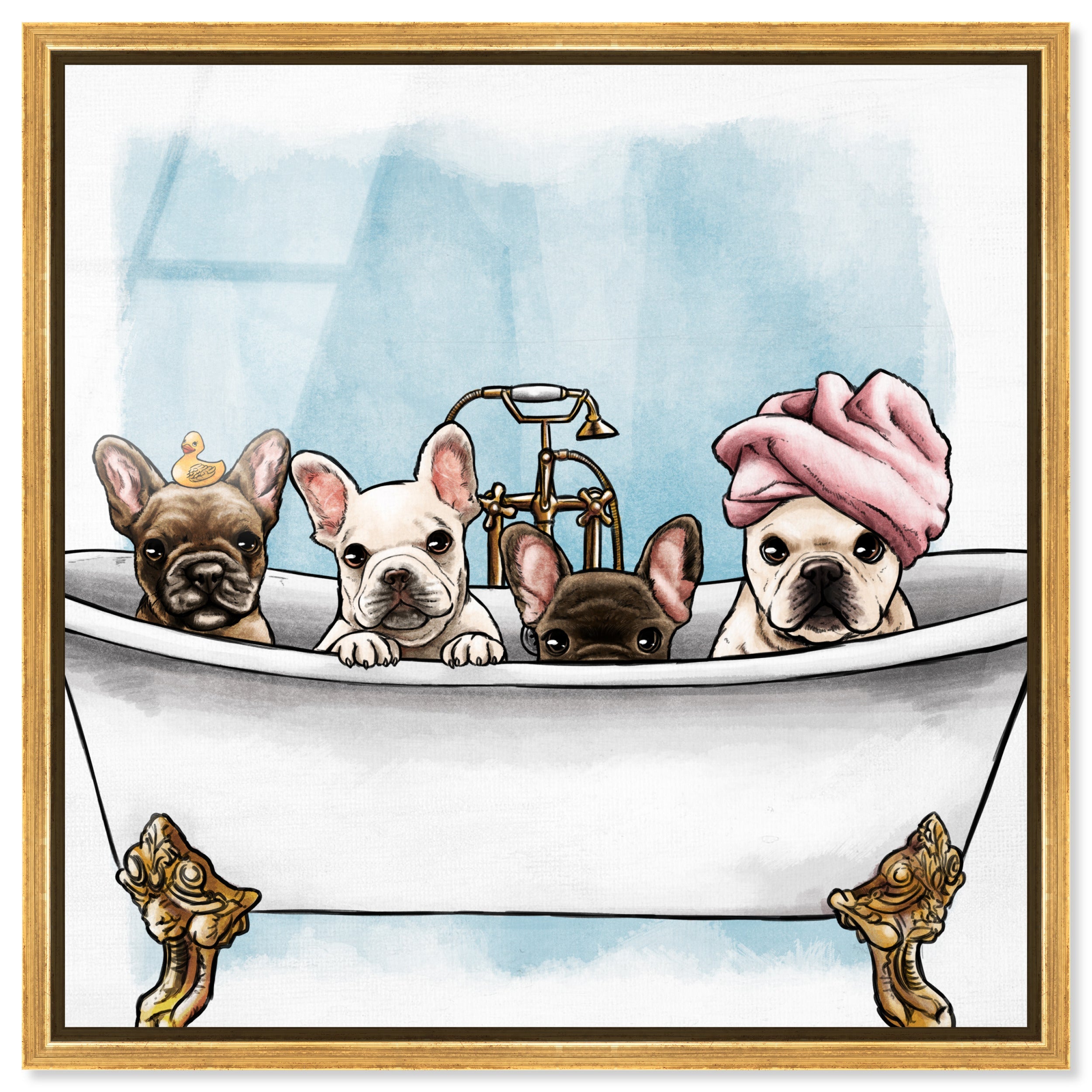 Frenchies In The Tub