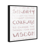 Serenity Prayer Blush and White