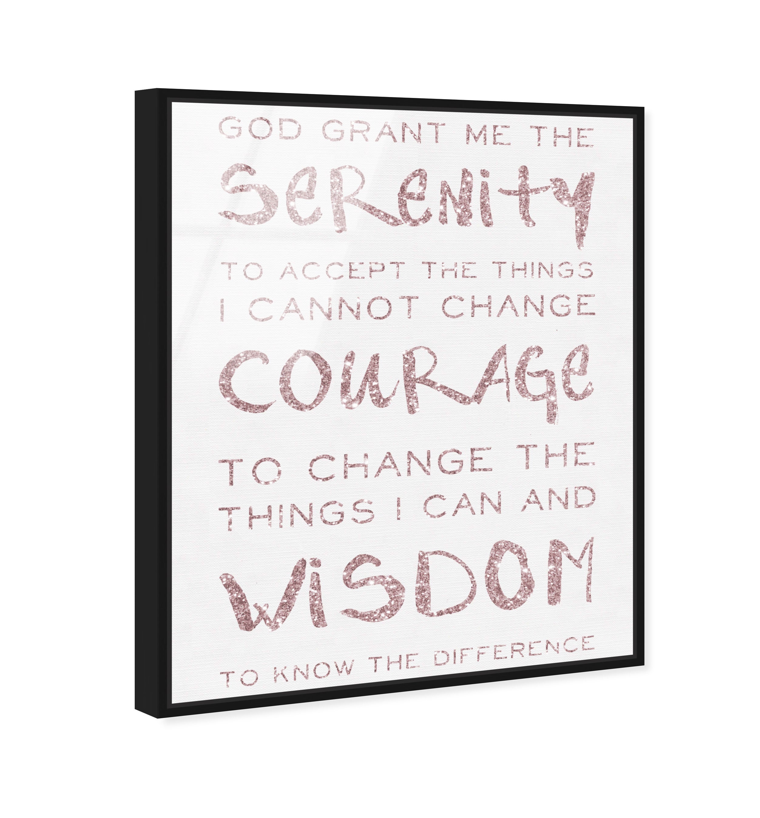 Serenity Prayer Blush and White