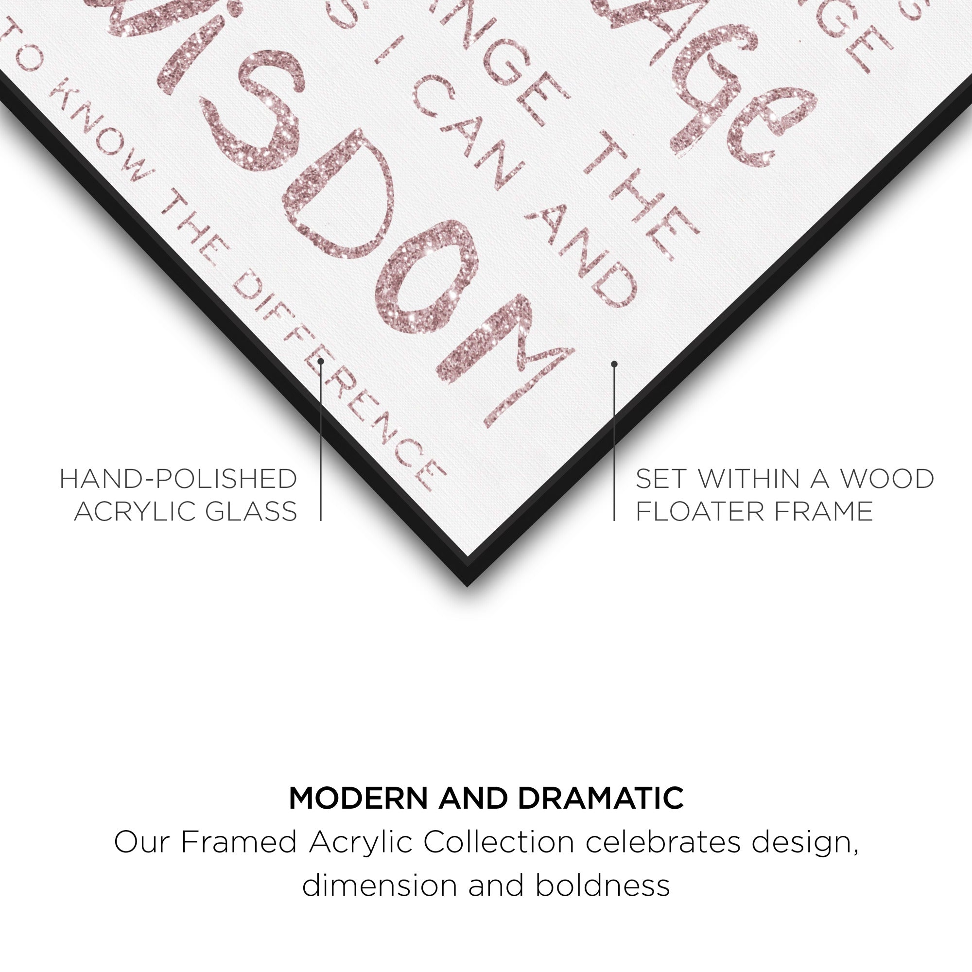 Serenity Prayer Blush and White