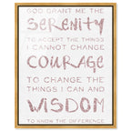 Serenity Prayer Blush and White