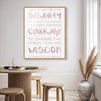 Serenity Prayer Blush and White