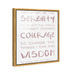 Serenity Prayer Blush and White