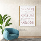 Serenity Prayer Blush and White