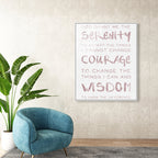 Serenity Prayer Blush and White