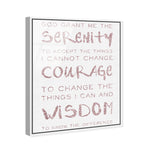 Serenity Prayer Blush and White