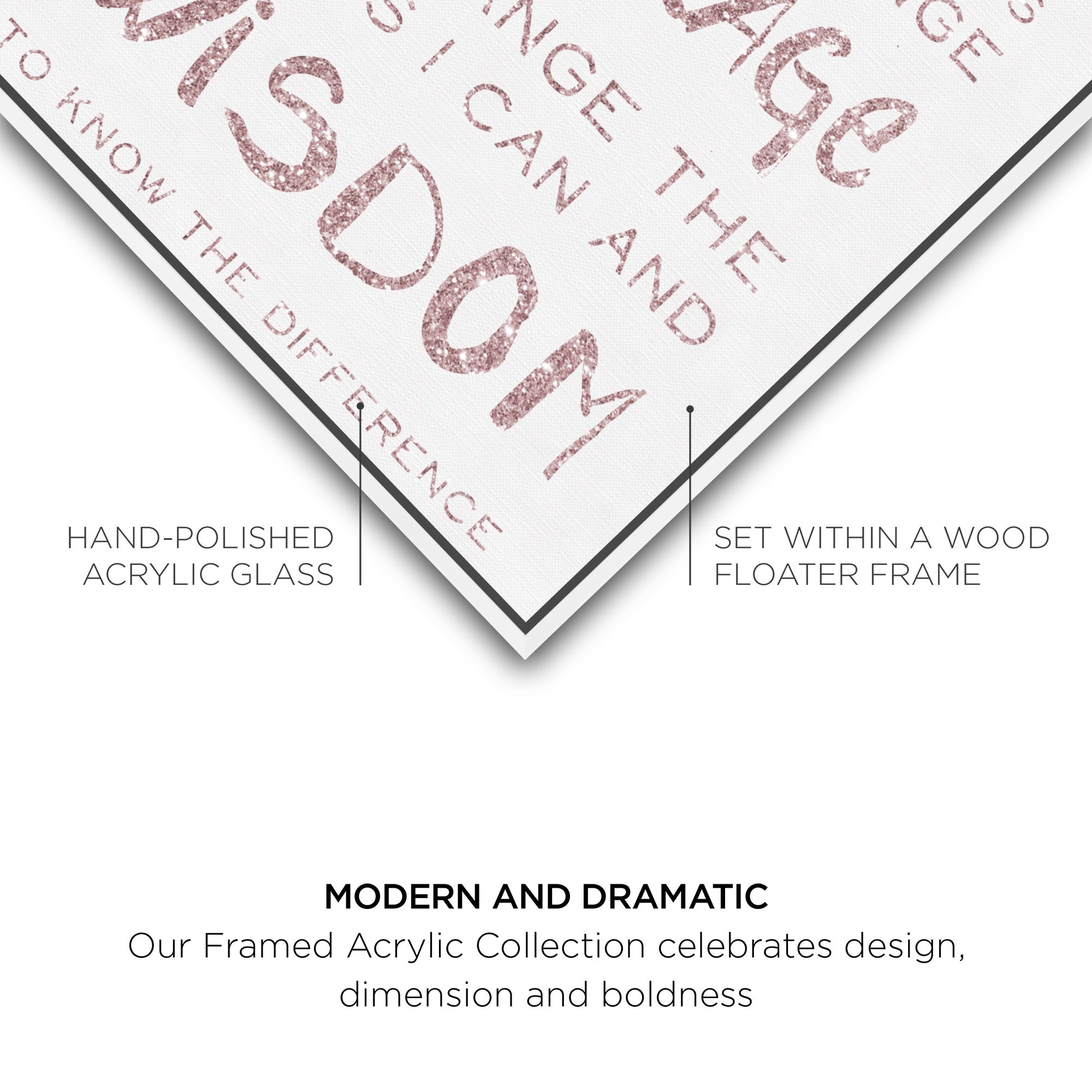 Serenity Prayer Blush and White