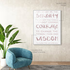 Serenity Prayer Blush and White