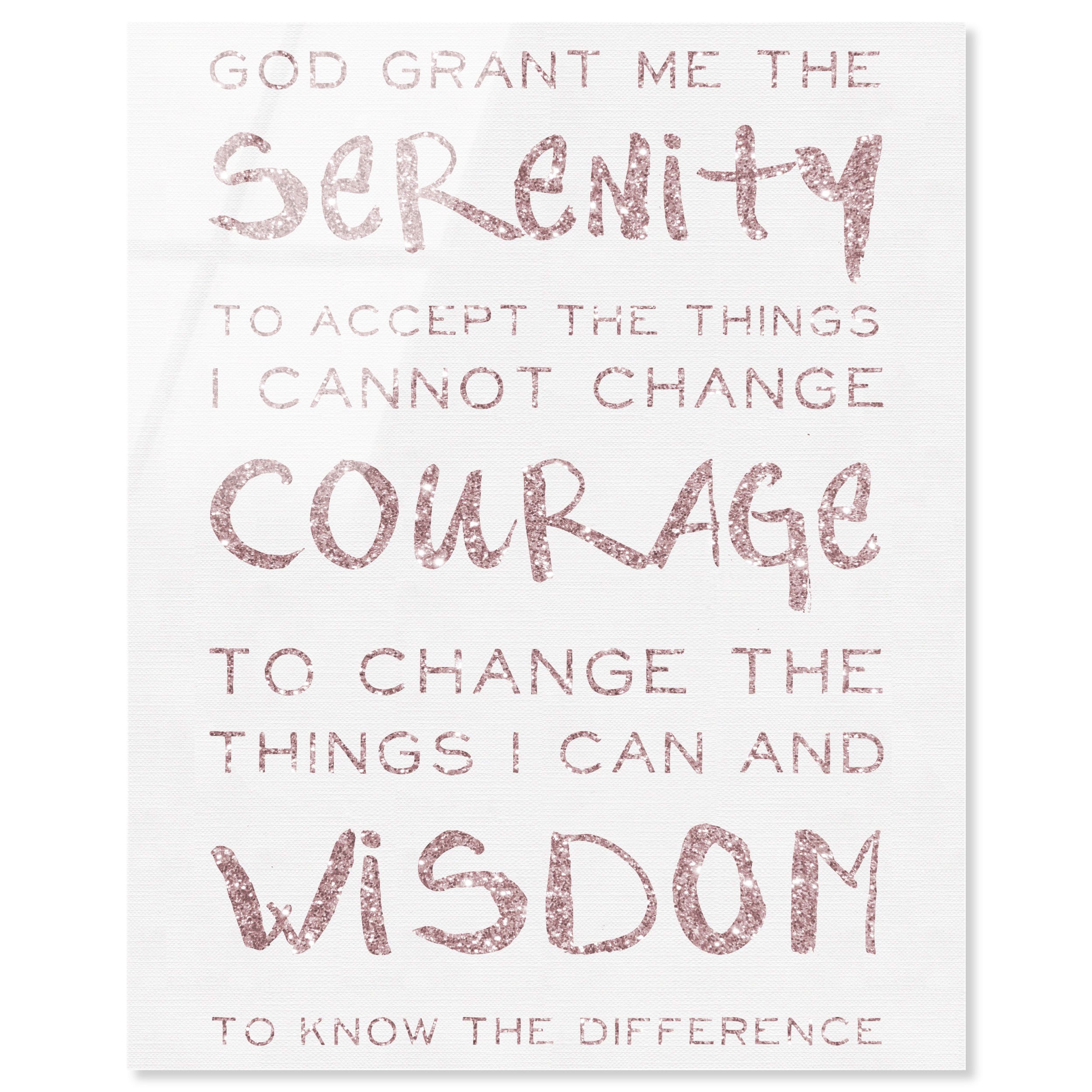 Serenity Prayer Blush and White Main image