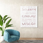 Serenity Prayer Blush and White