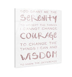 Serenity Prayer Blush and White