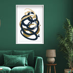 Formas Indigo and Gold - with hand-applied Gold Leaf