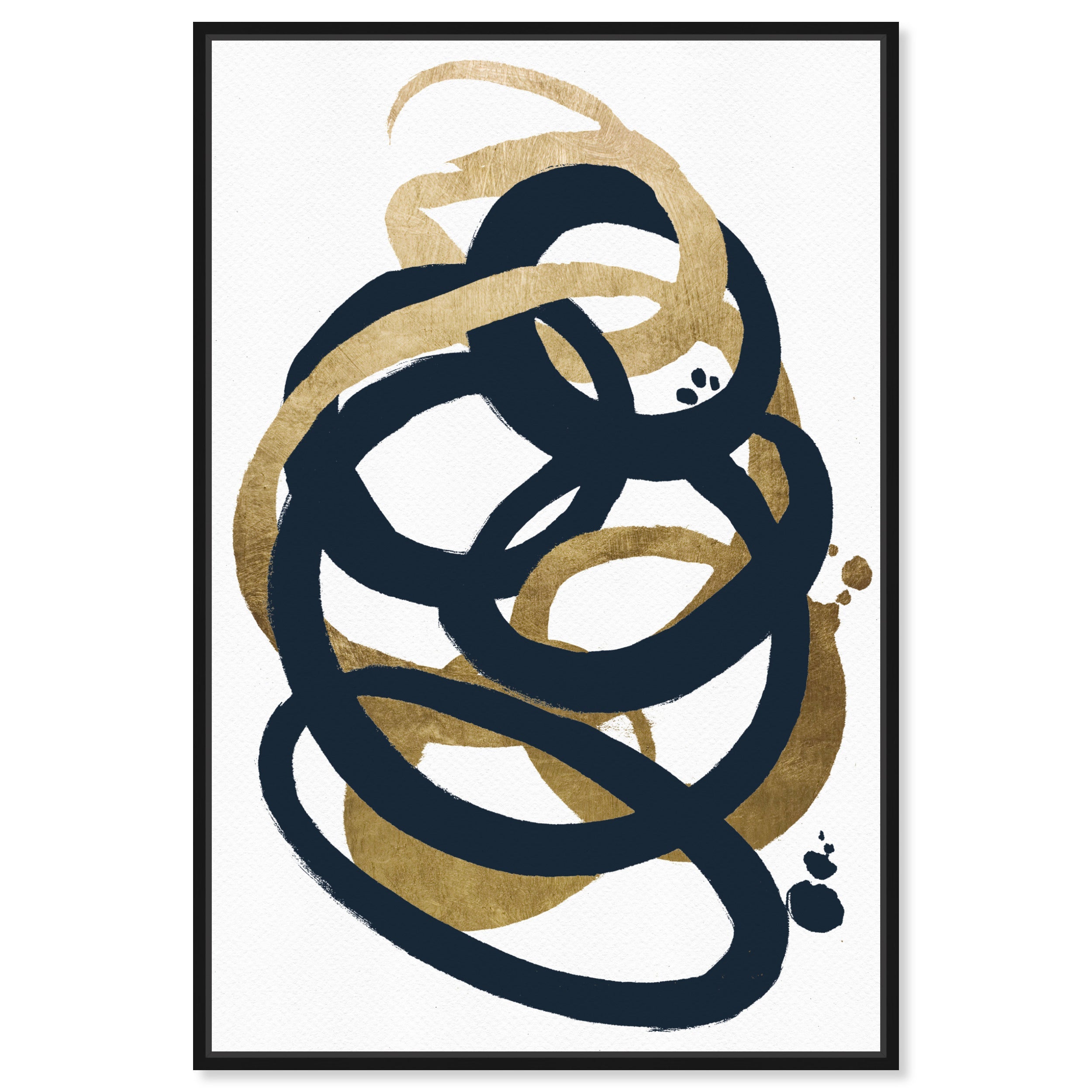 Formas Indigo and Gold - with hand-applied Gold Leaf