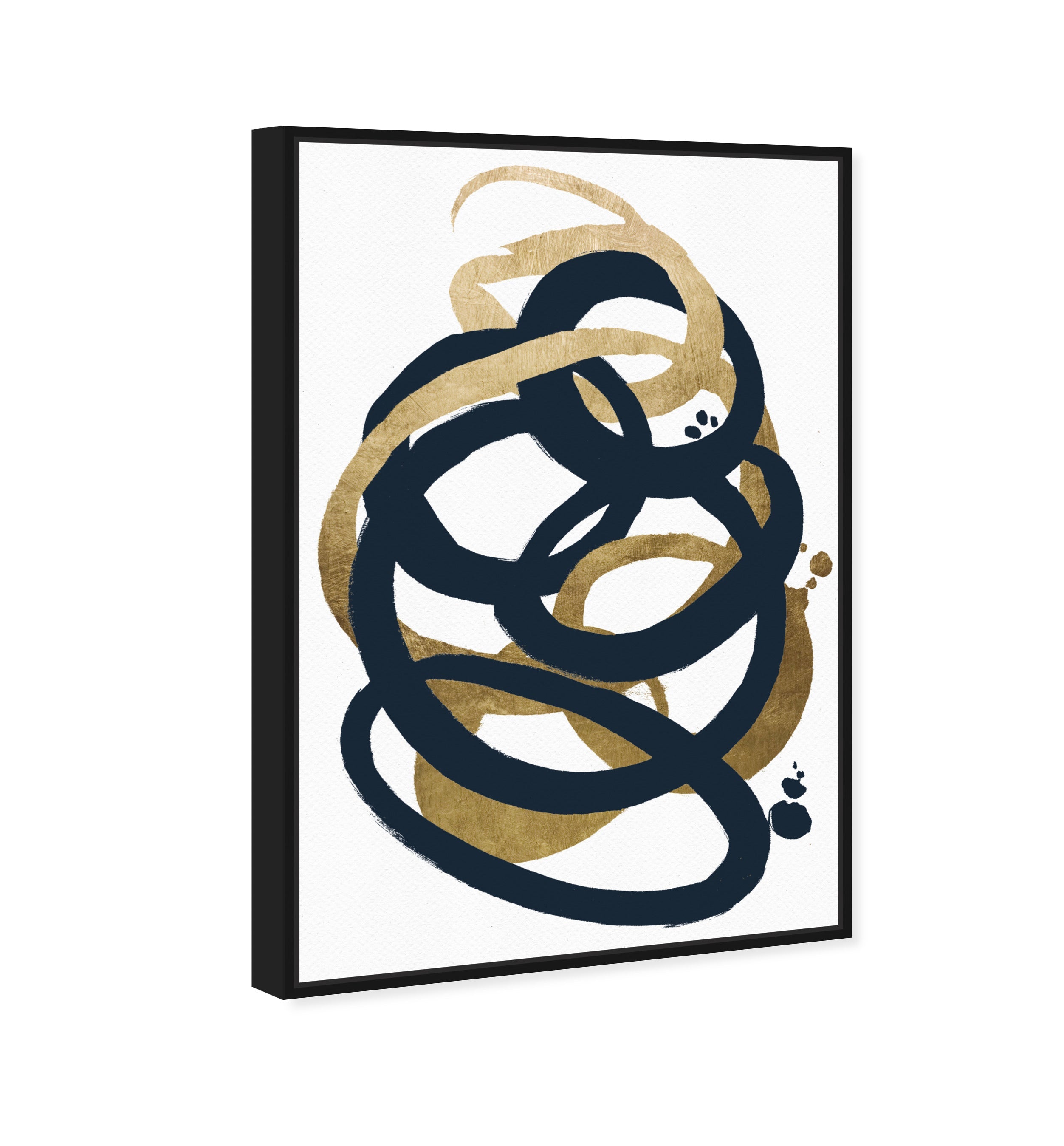 Formas Indigo and Gold - with hand-applied Gold Leaf