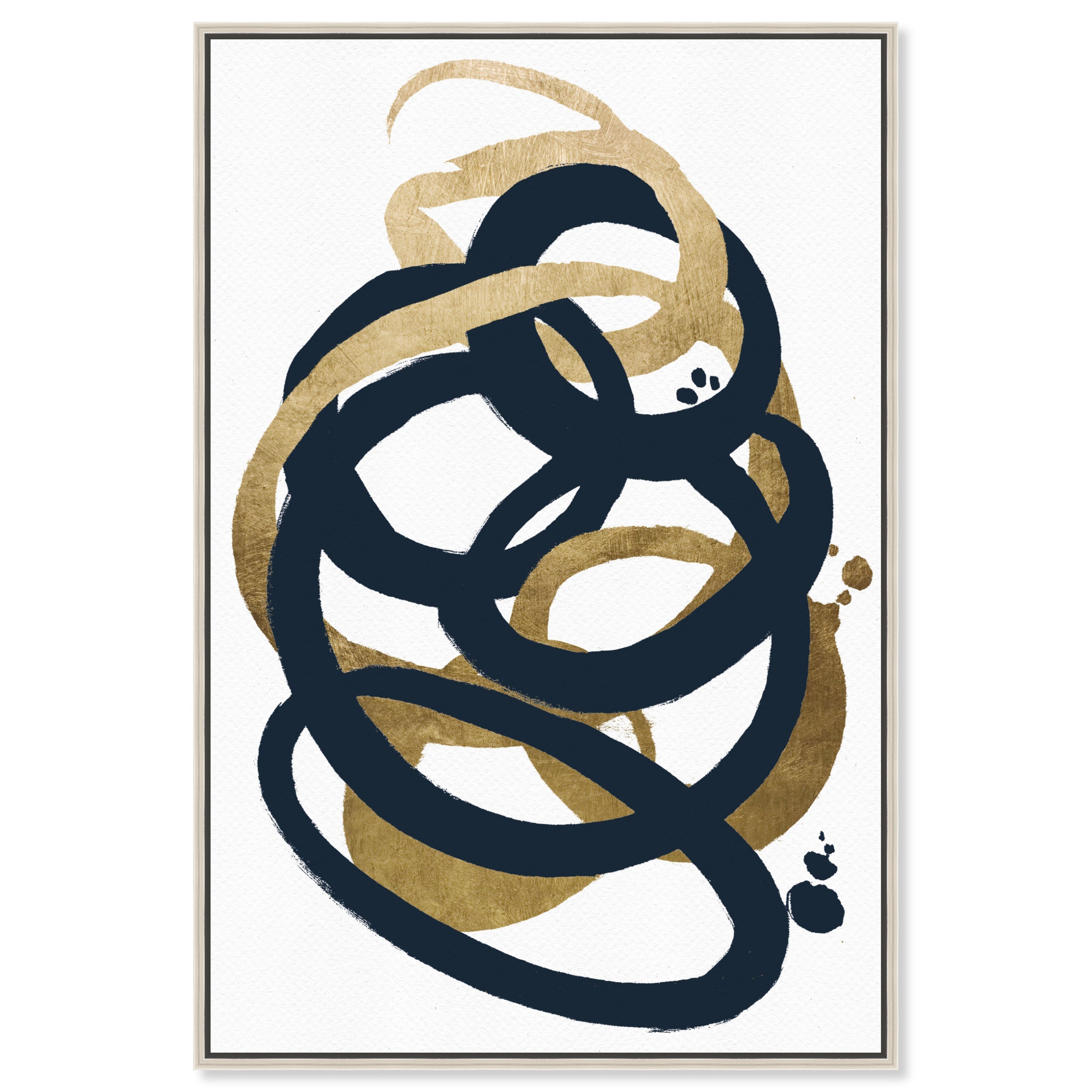 Formas Indigo and Gold - with hand-applied Gold Leaf