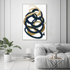 Formas Indigo and Gold - with hand-applied Gold Leaf