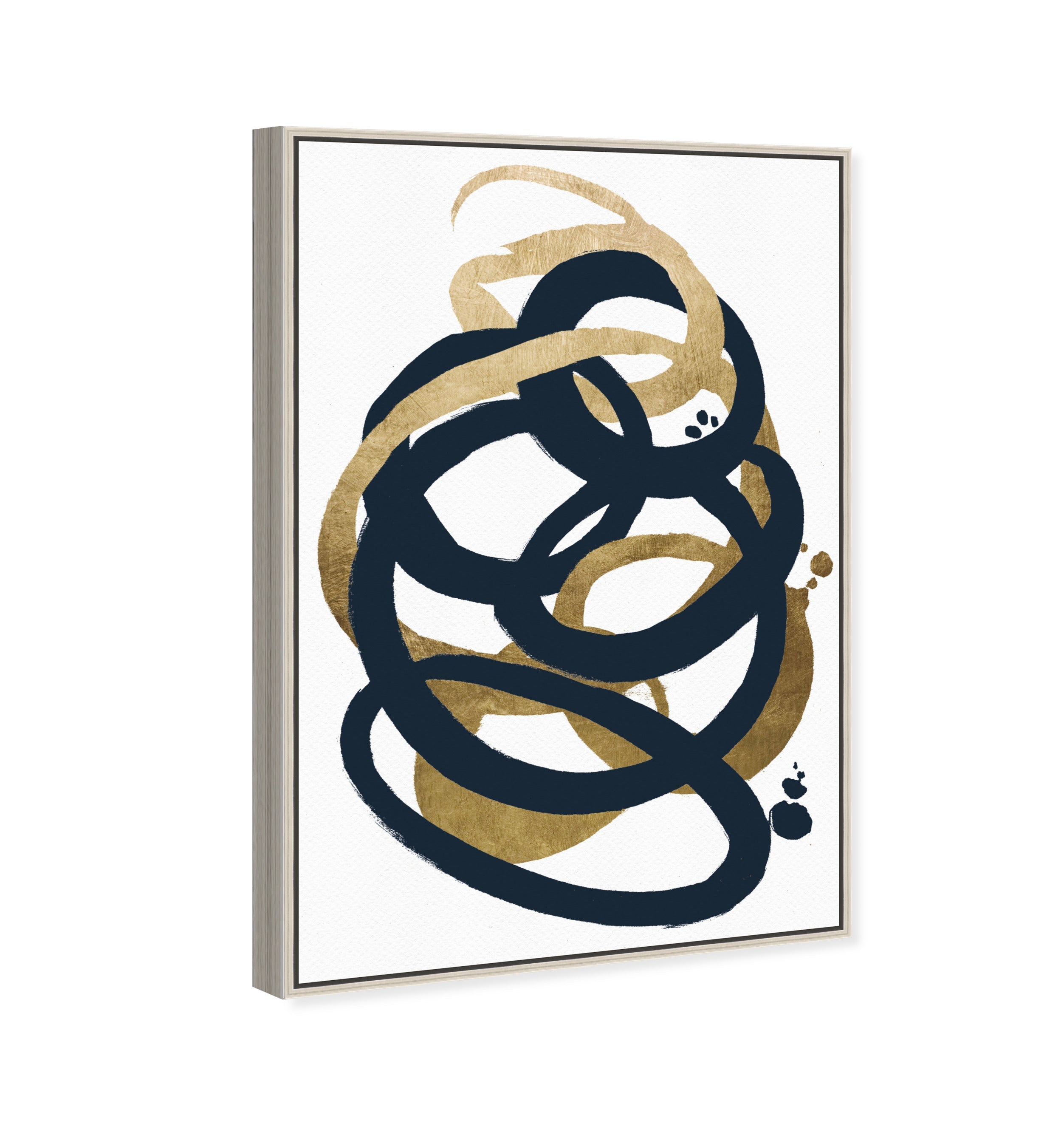 Formas Indigo and Gold - with hand-applied Gold Leaf