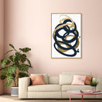 Formas Indigo and Gold - with hand-applied Gold Leaf