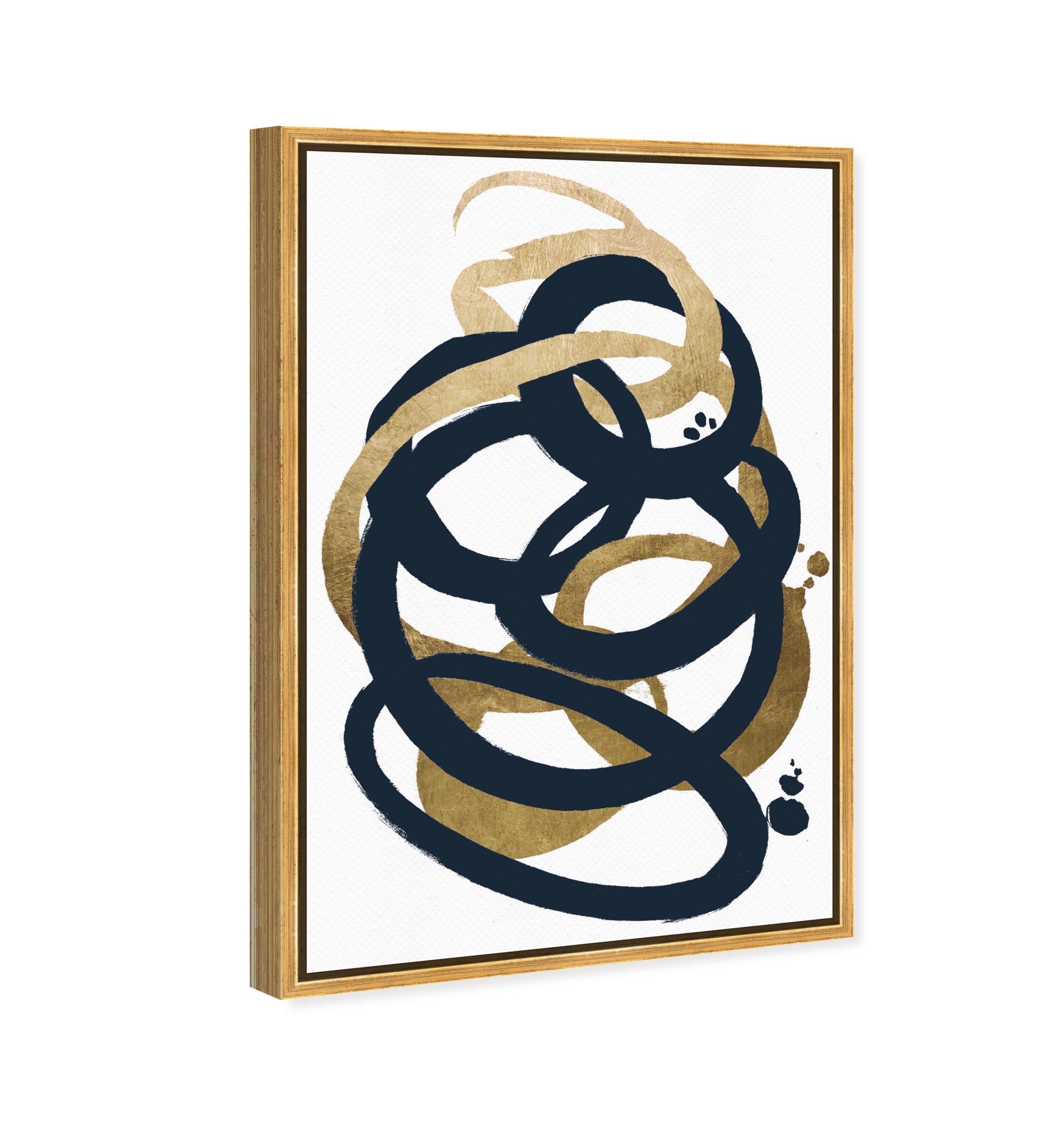 Formas Indigo and Gold - with hand-applied Gold Leaf