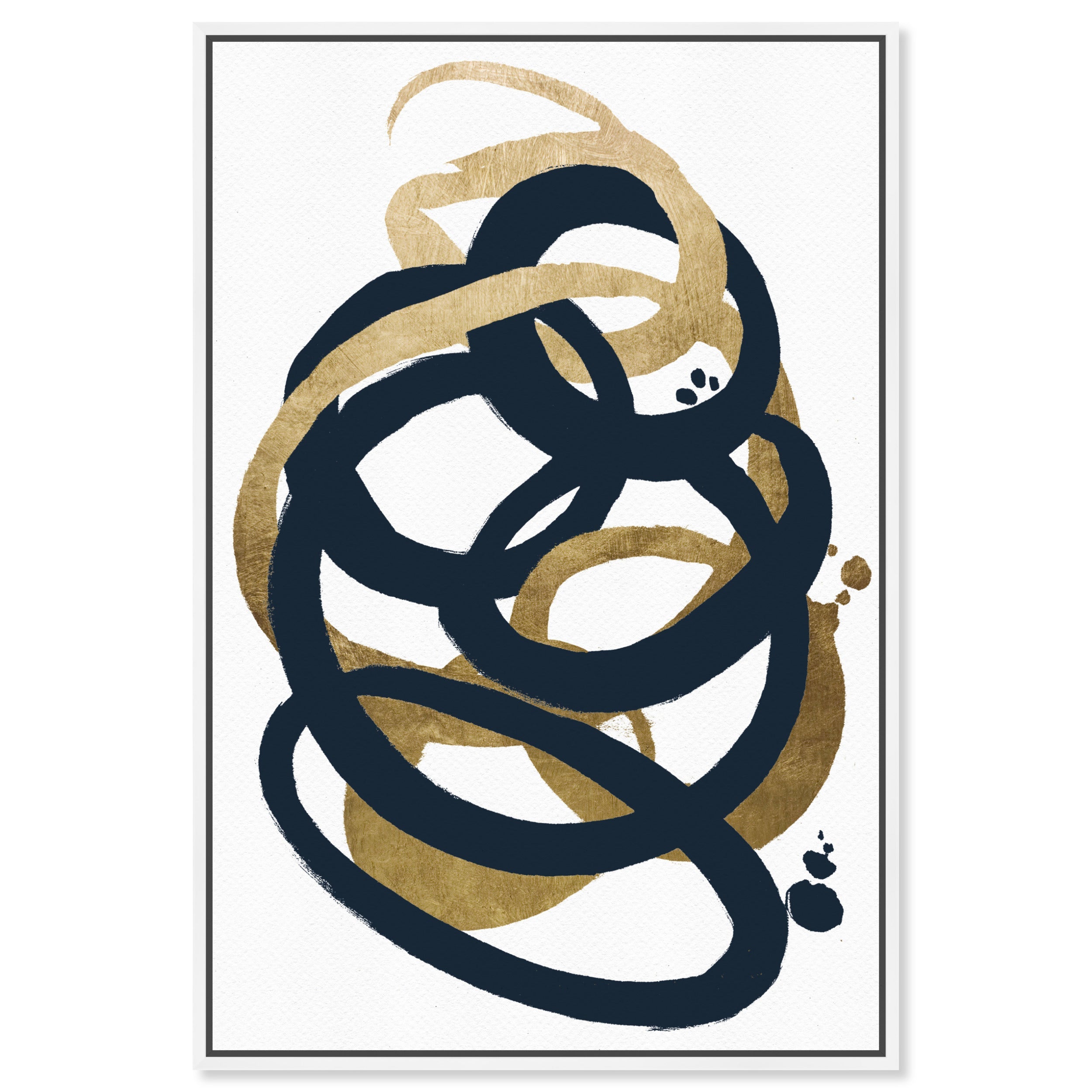 Formas Indigo and Gold - with hand-applied Gold Leaf