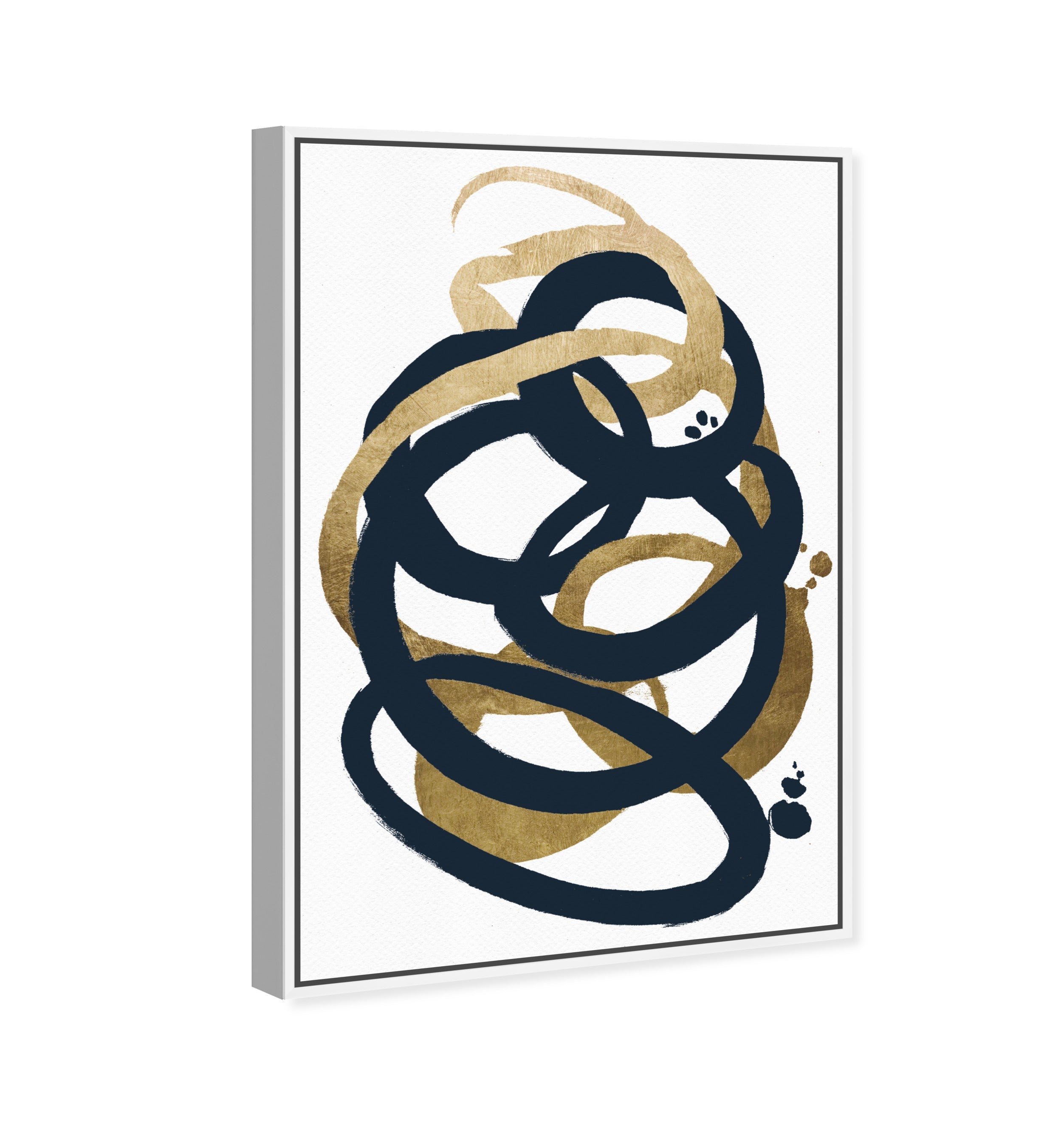 Formas Indigo and Gold - with hand-applied Gold Leaf