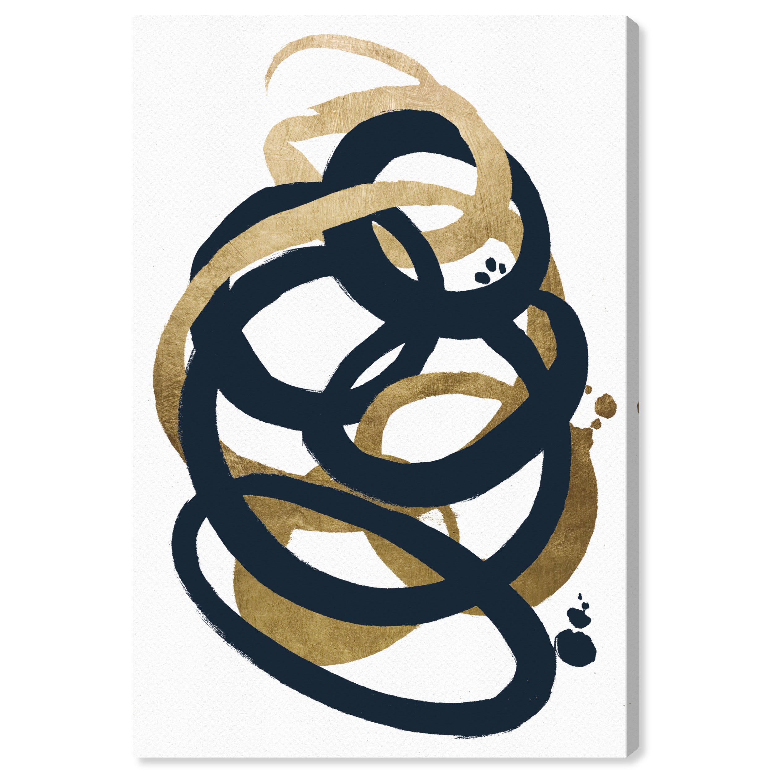 Formas Indigo and Gold - with hand-applied Gold Leaf Main image