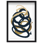 Formas Indigo and Gold - with hand-applied Gold Leaf