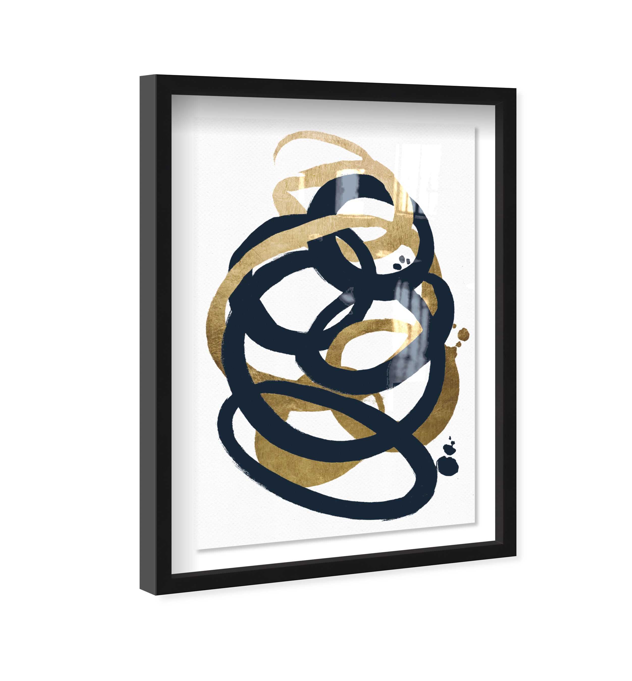 Formas Indigo and Gold - with hand-applied Gold Leaf