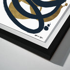 Formas Indigo and Gold - with hand-applied Gold Leaf