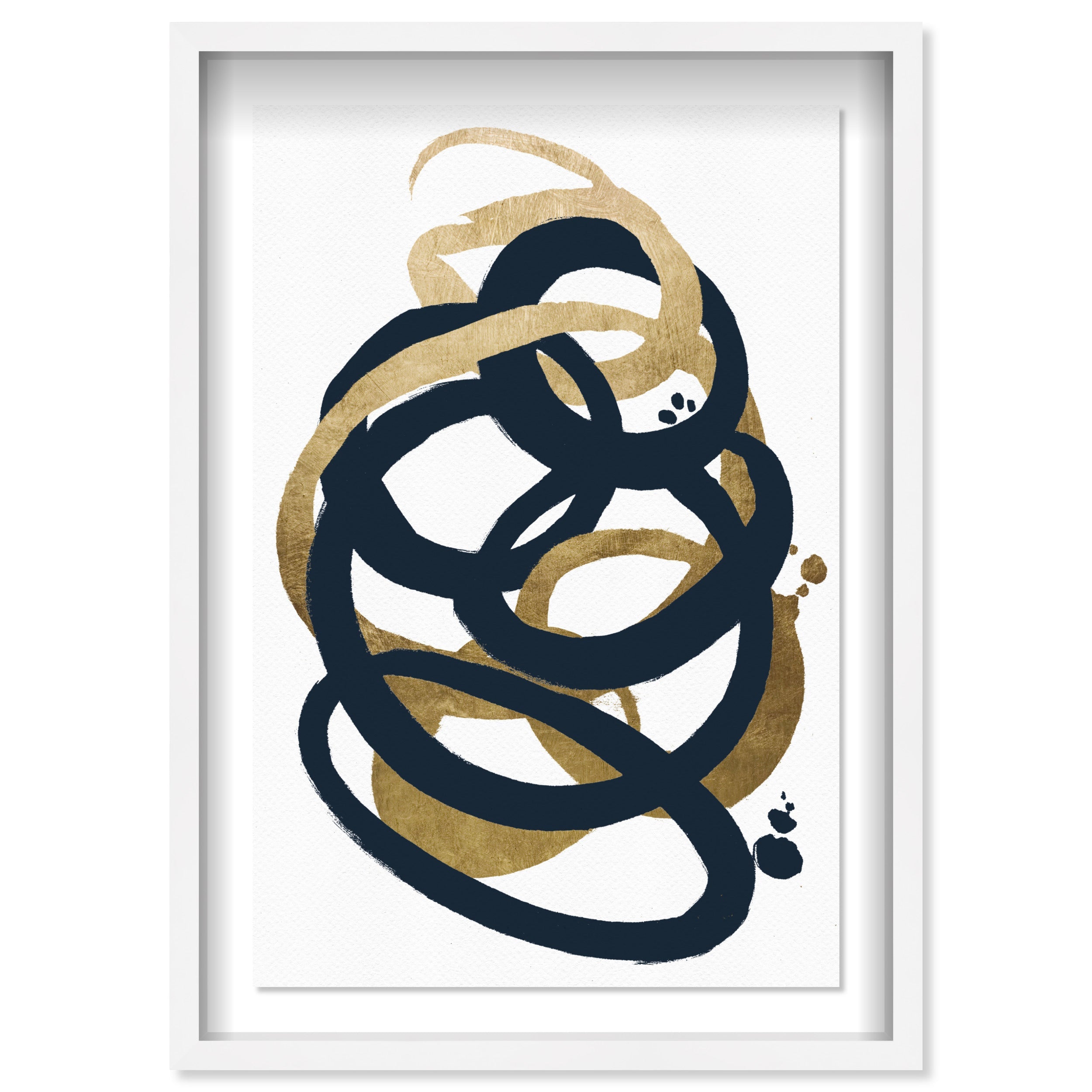 Formas Indigo and Gold - with hand-applied Gold Leaf