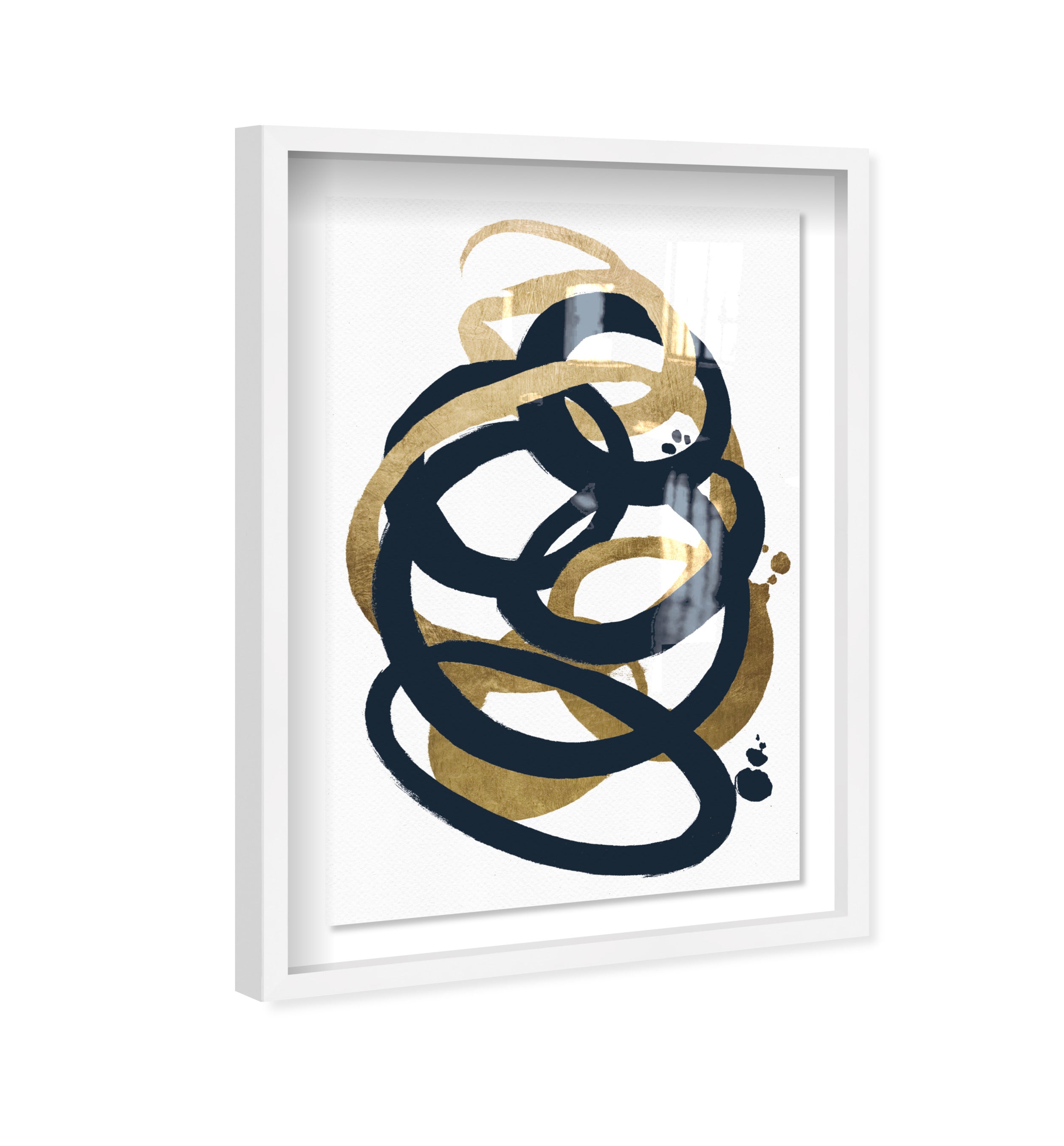 Formas Indigo and Gold - with hand-applied Gold Leaf