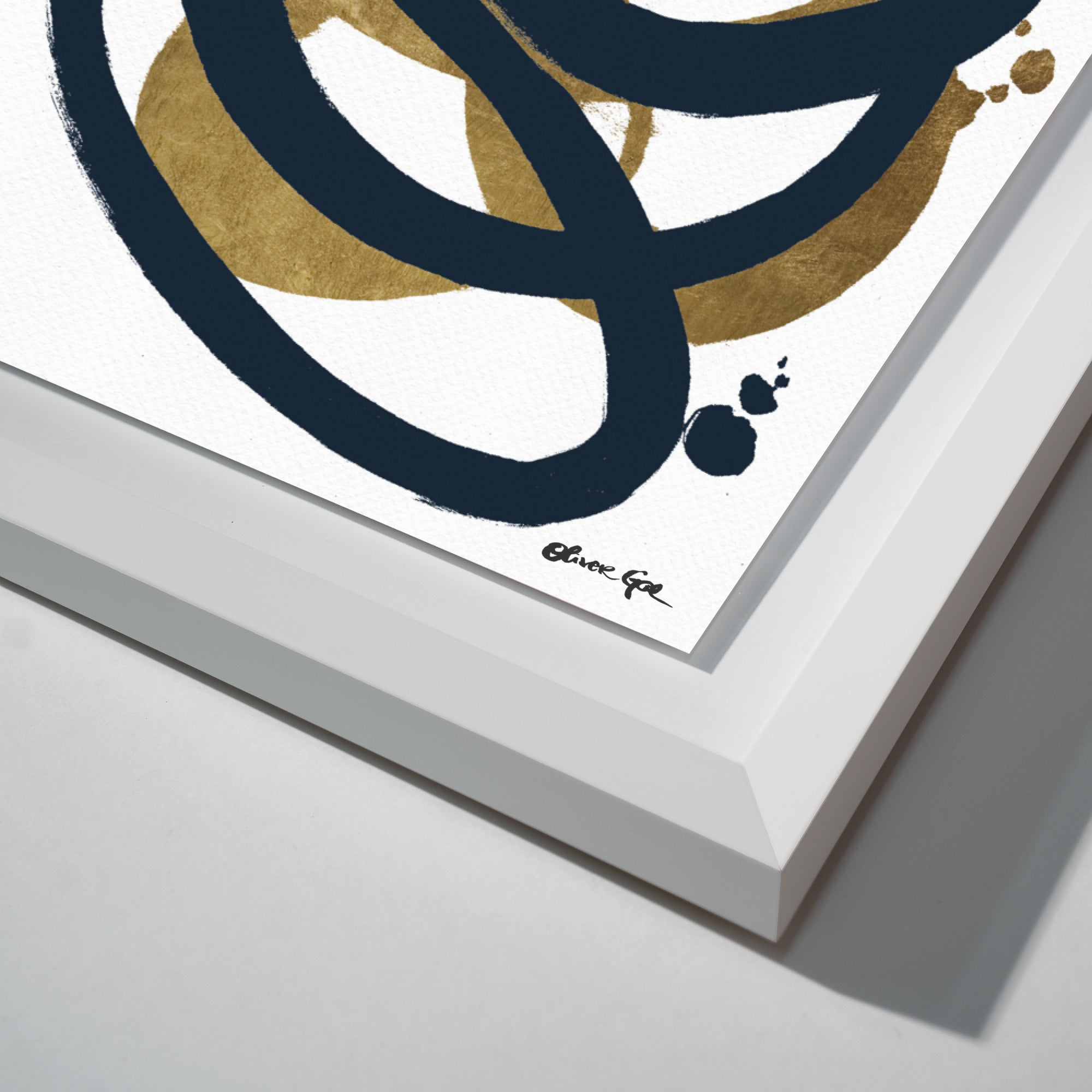Formas Indigo and Gold - with hand-applied Gold Leaf