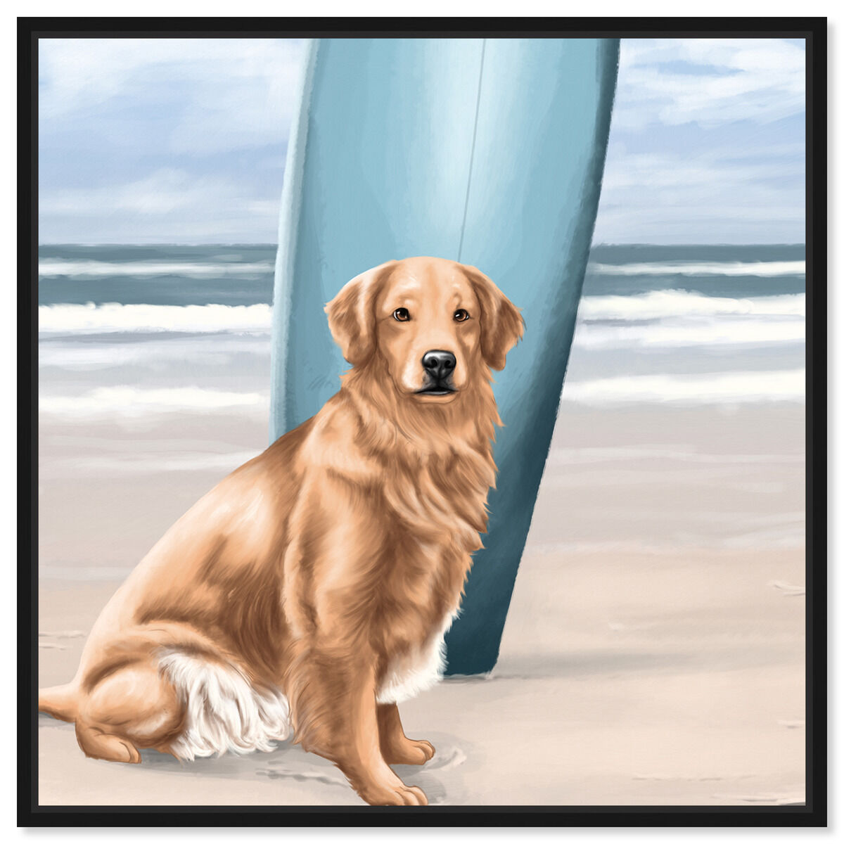 Surfer Golden Retriever