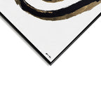 Minimalist Portrait- With Hand-Applied Acrylic Paint and Gold Leaf