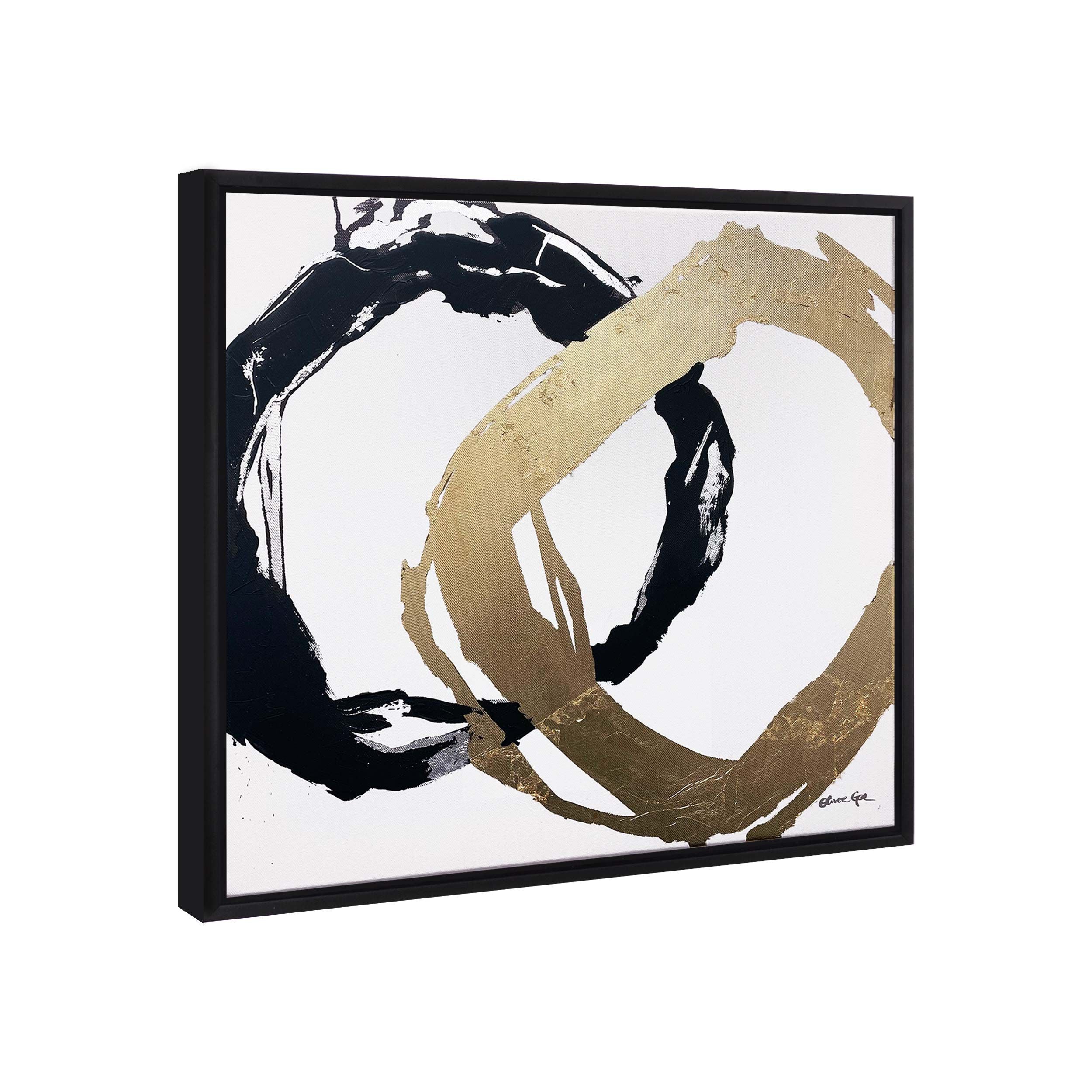 Balanced Rings- With Silver and Gold Leaf