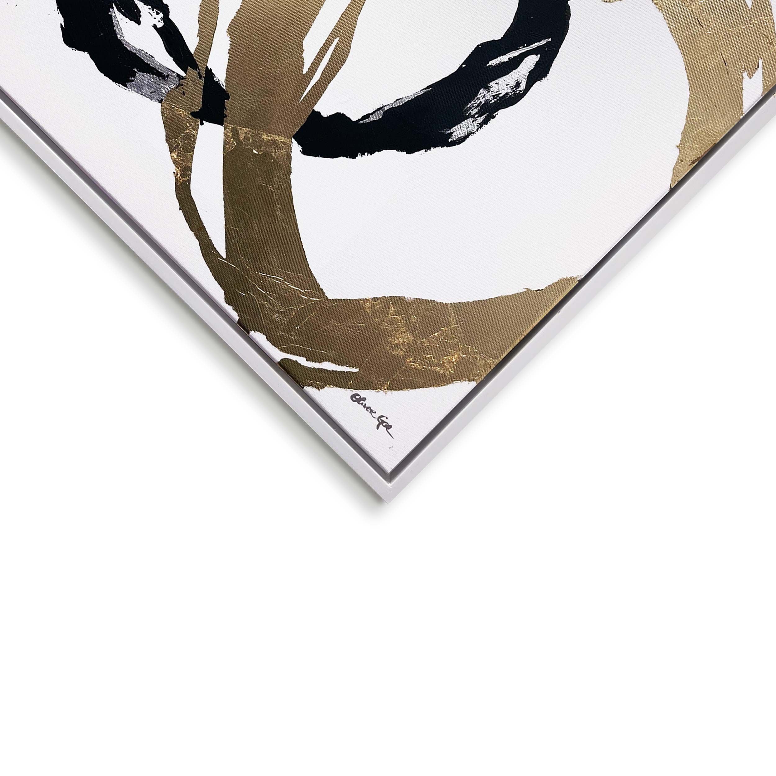 Balanced Rings- With Silver and Gold Leaf