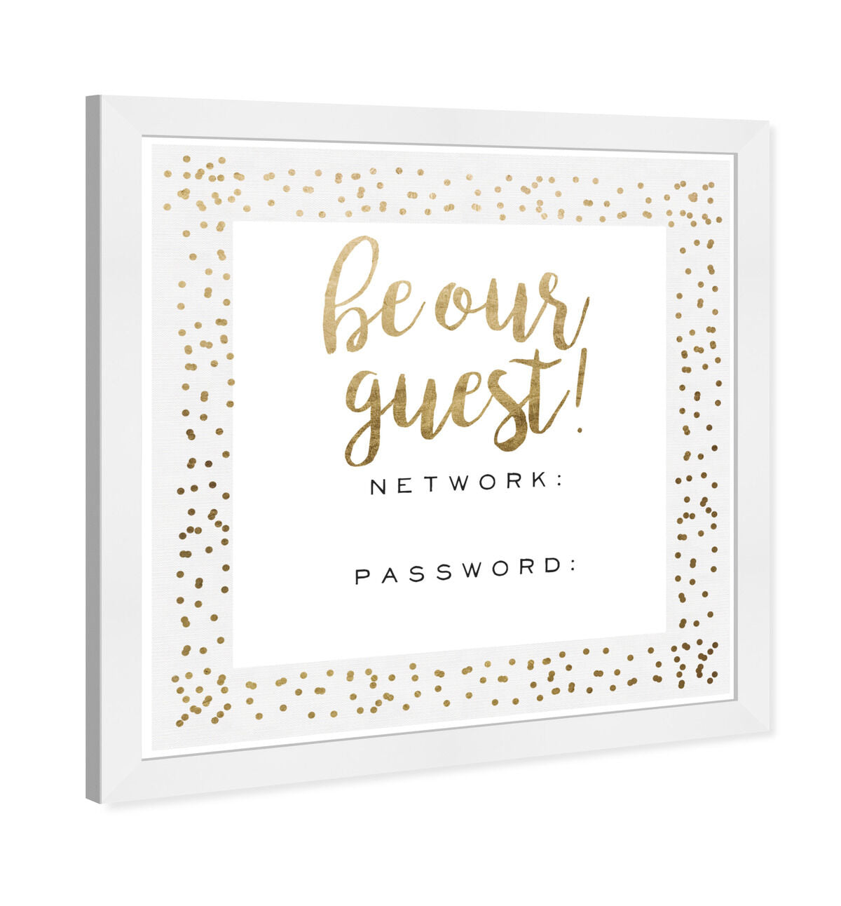 Be Our Guest Wifi Gold Confetti