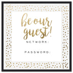Be Our Guest Wifi Gold Confetti