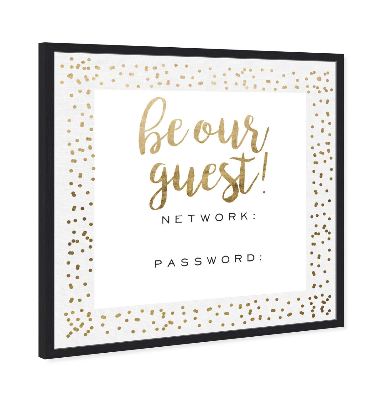 Be Our Guest Wifi Gold Confetti