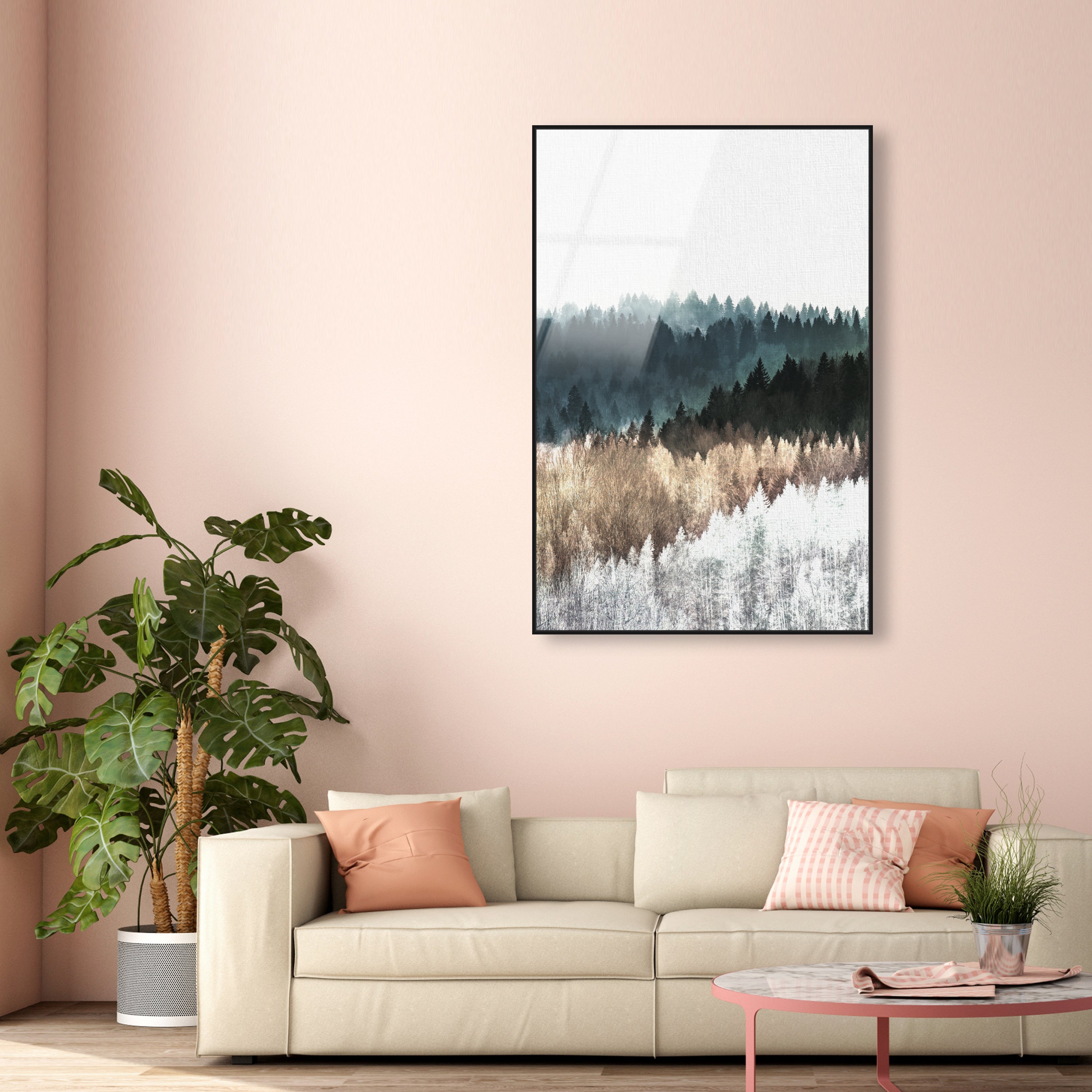 Pine Forest Watercolor