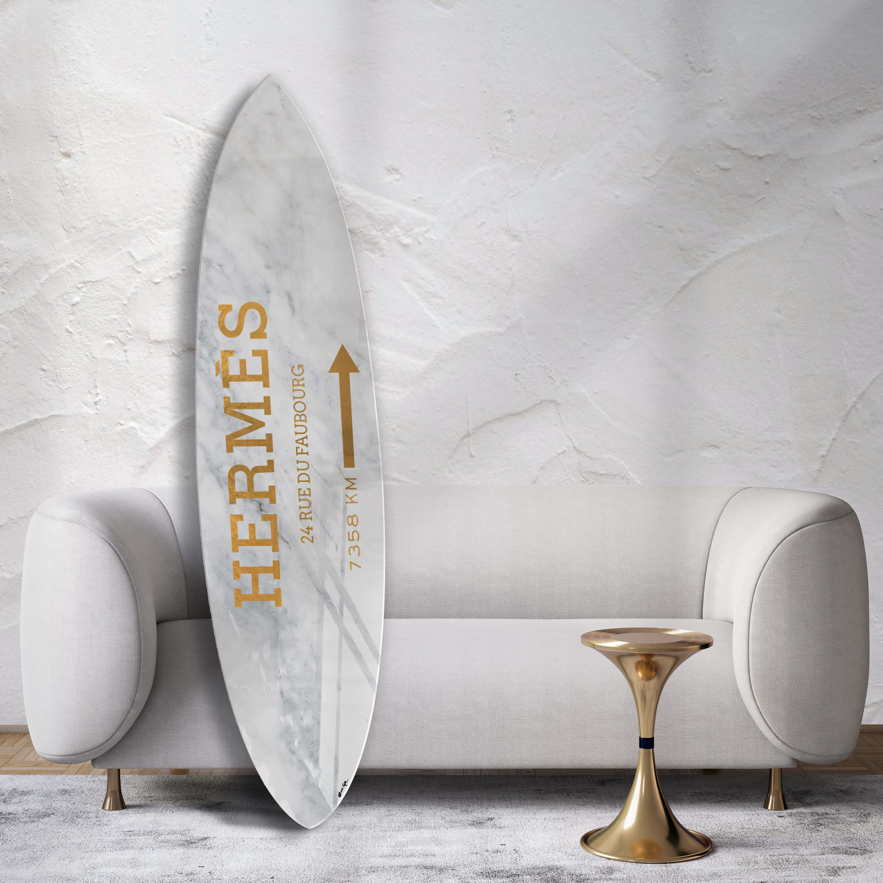 Fab Surfboard Marble Secondary image