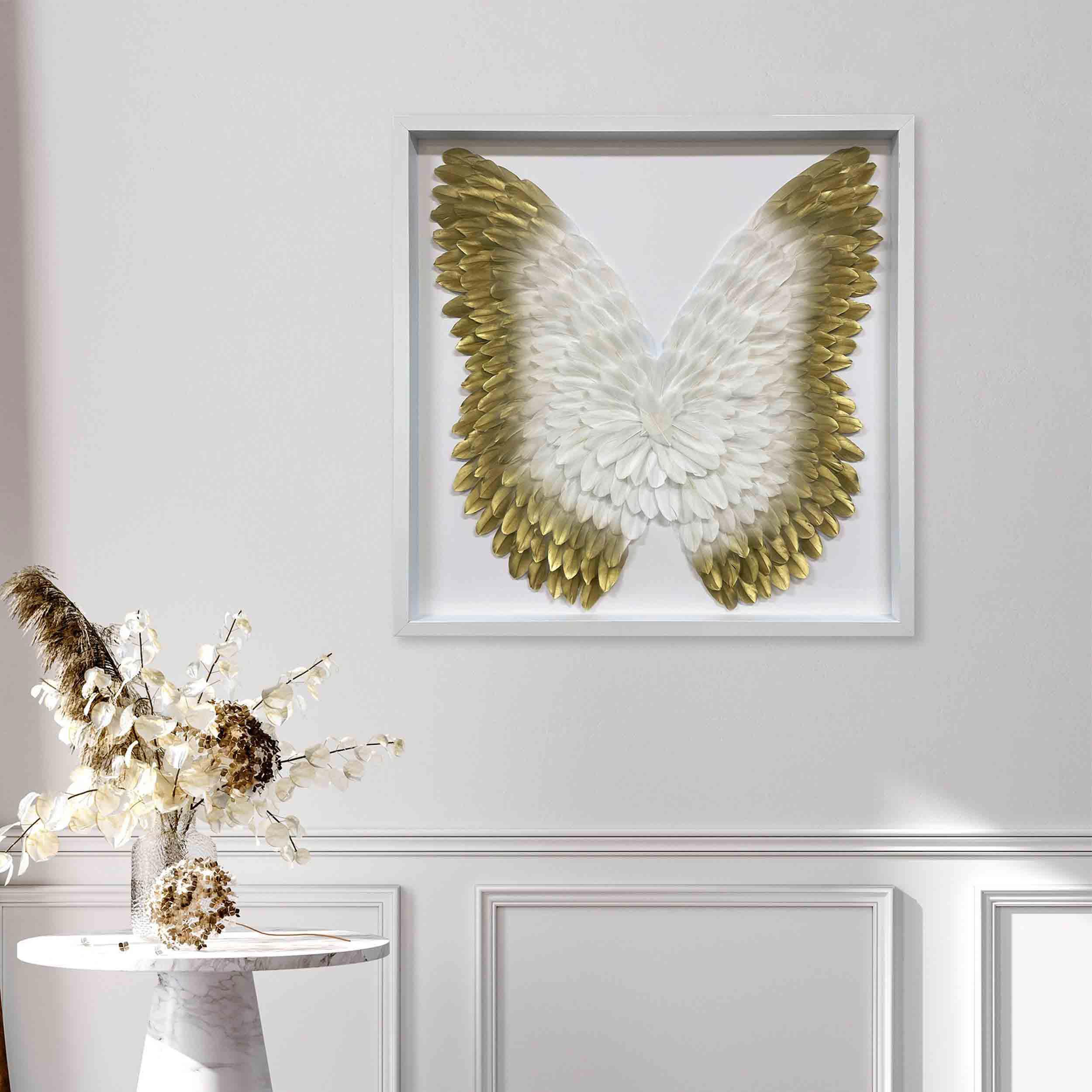 White and Gold Feather Wings Main image