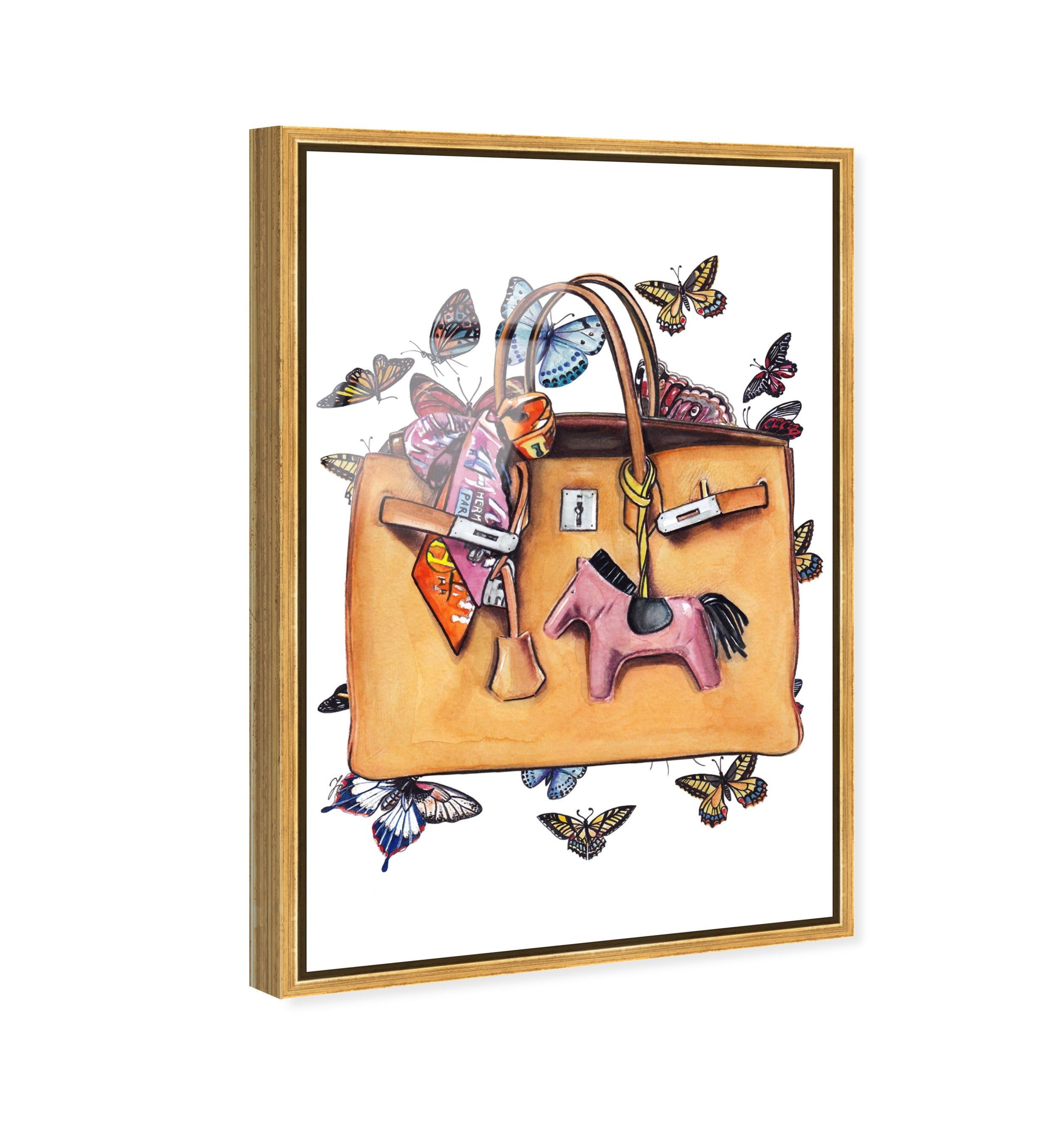 Doll Memories - Orange Butterflies Bag