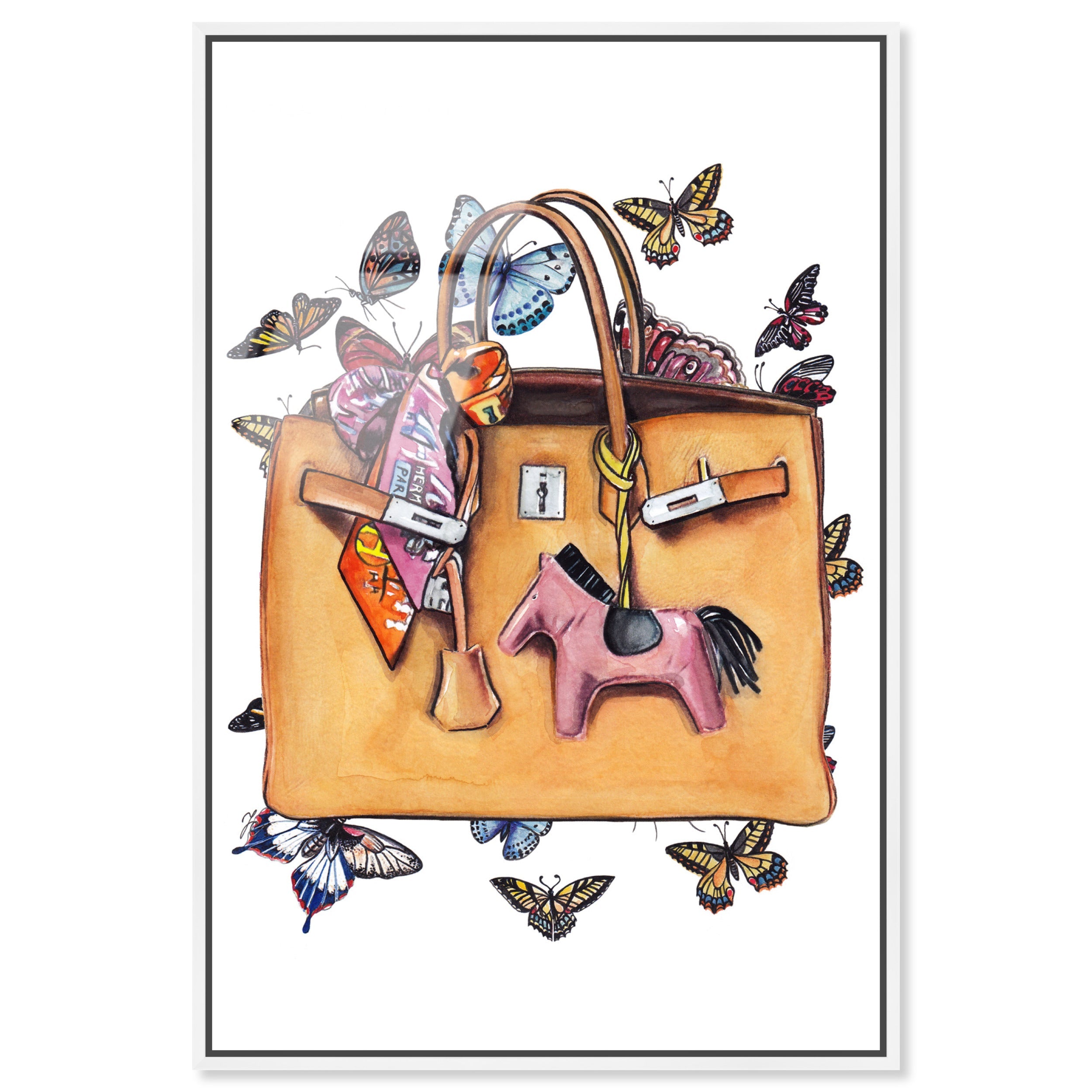 Doll Memories - Orange Butterflies Bag