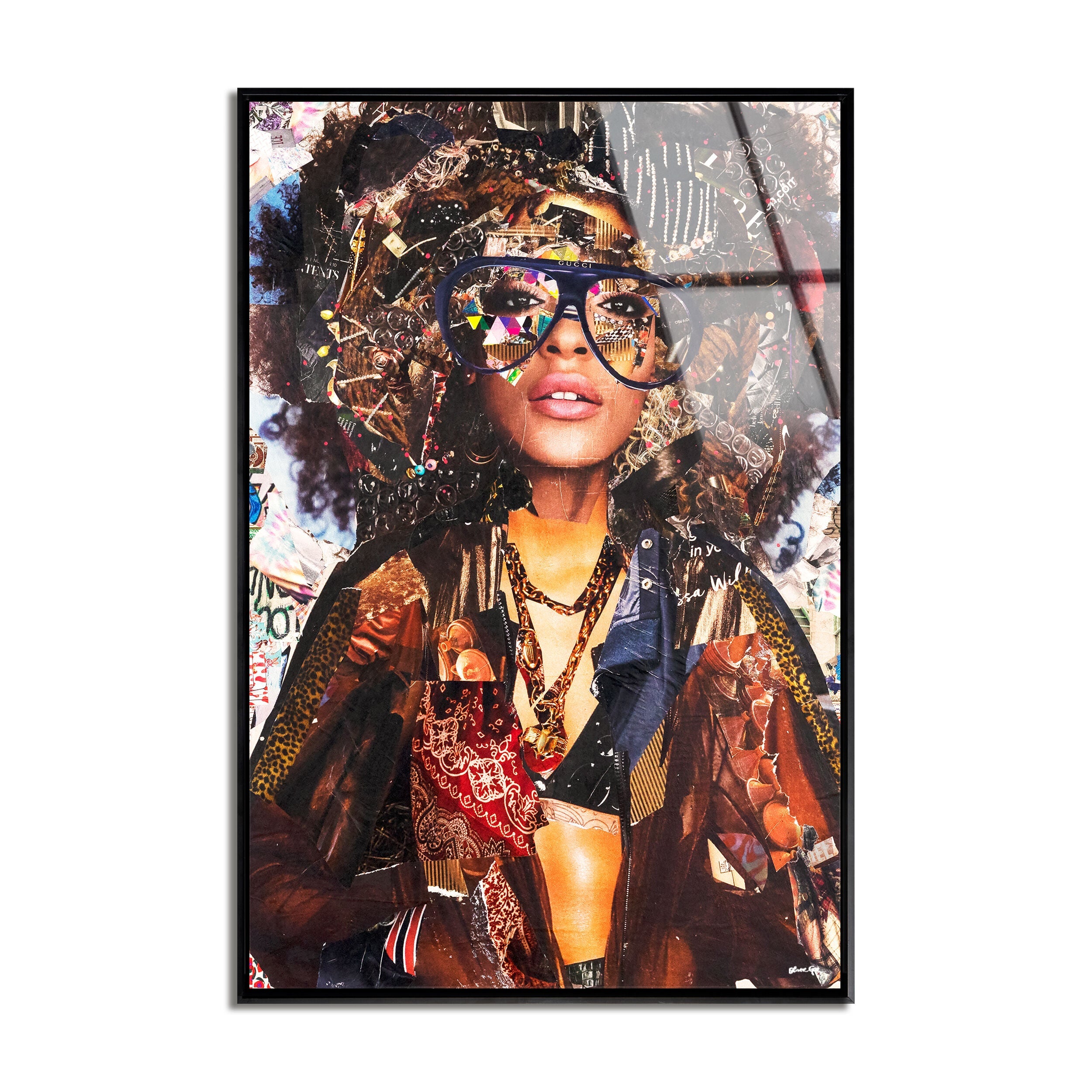 Katy Hirschfeld - Urban Glam Fro - Framed Acrylic Art Main image