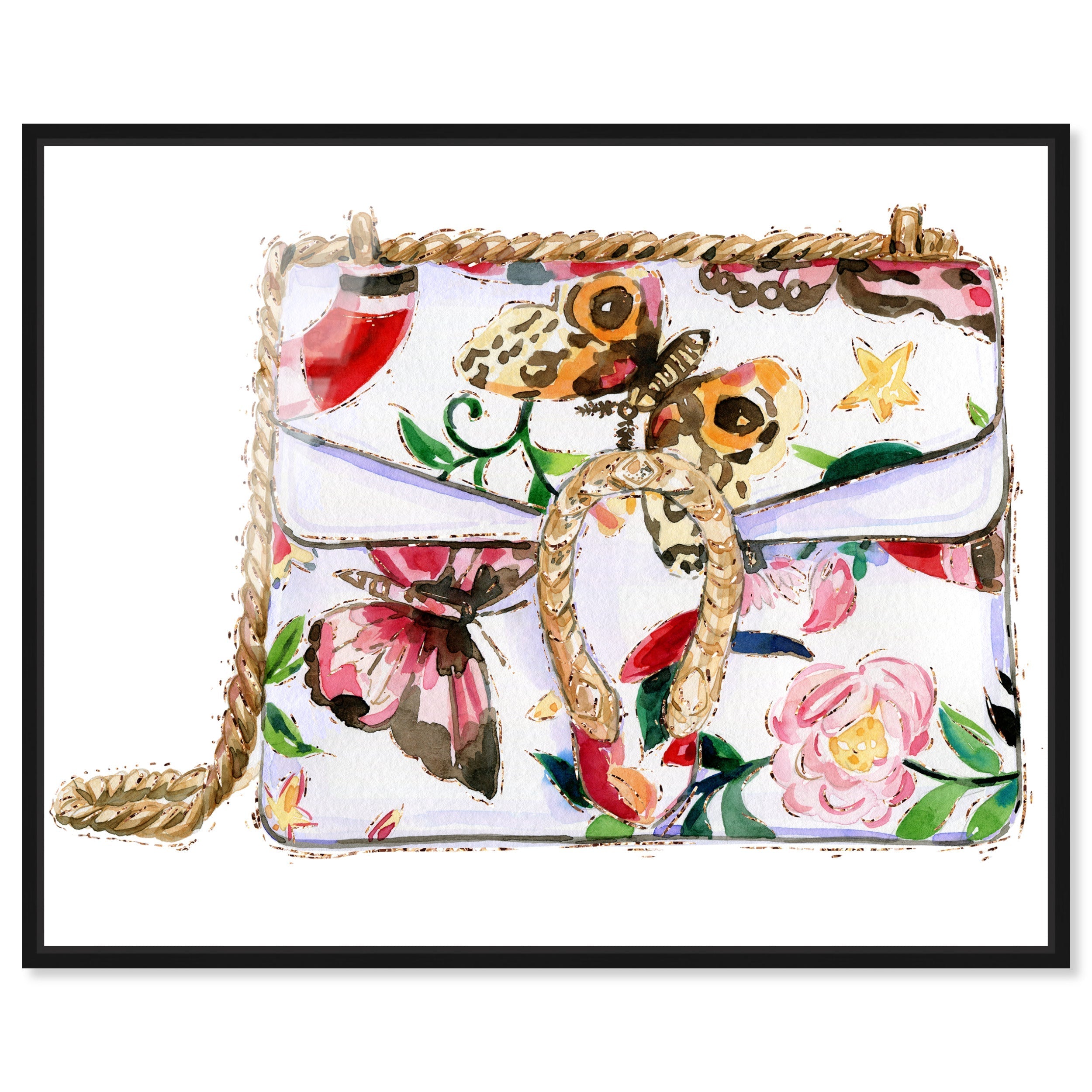 Butterfly Floral Bag