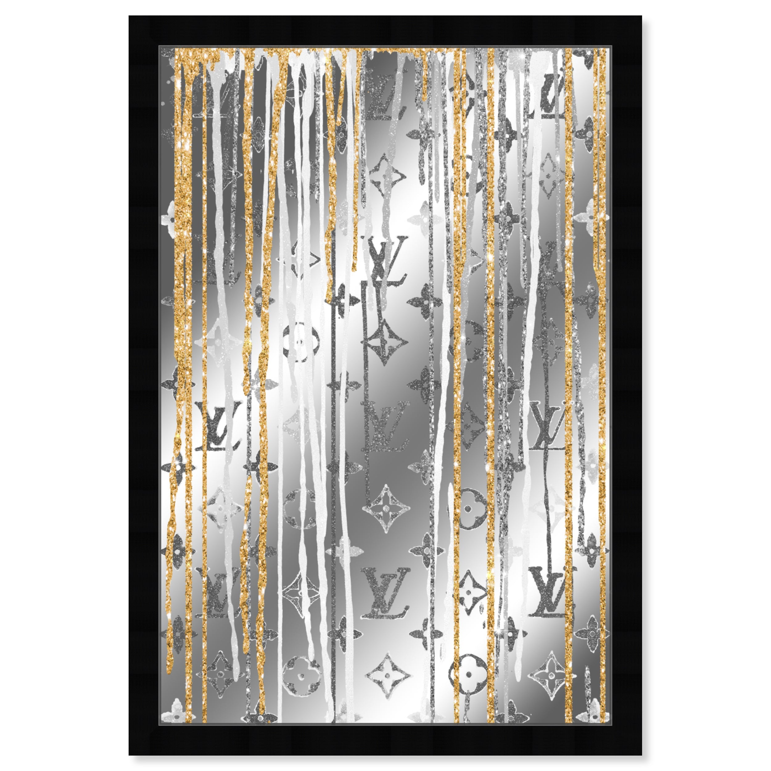 Luxury Drips Black and White Mirror