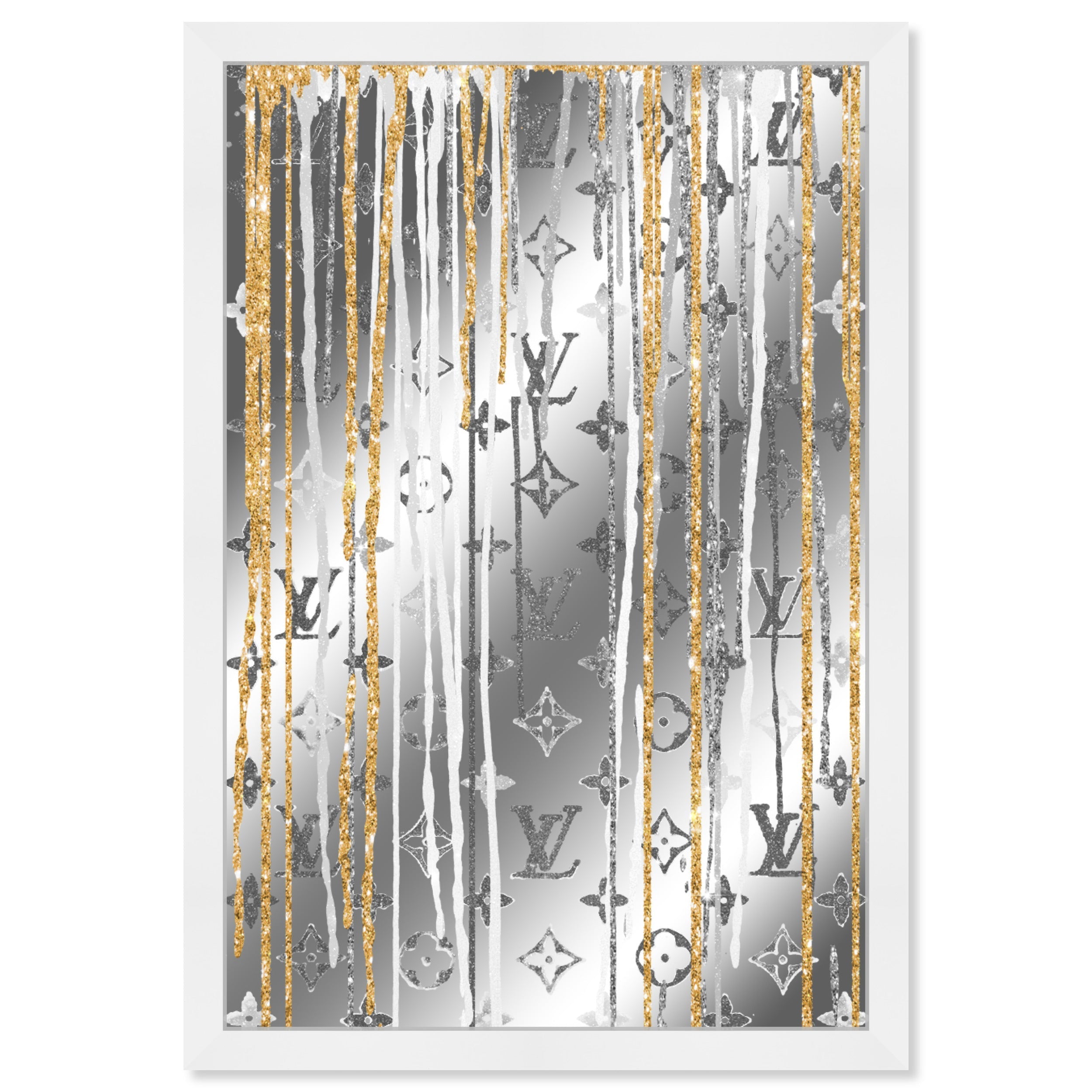 Luxury Drips Black and White Mirror